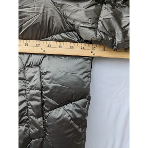 Ava Viv Puffer Jacket Short 1X Plus Winter Hood Coat Faux Fur Full Zip Gray Cozy - Picture 10 of 11